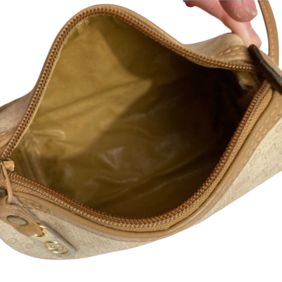 Gucci cream and brown micro gg mini barrel Boston crossbody bag Vintage rare - Picture 11 of 16